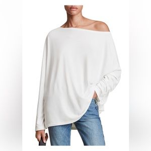 All Saints White Long Sleeve Top